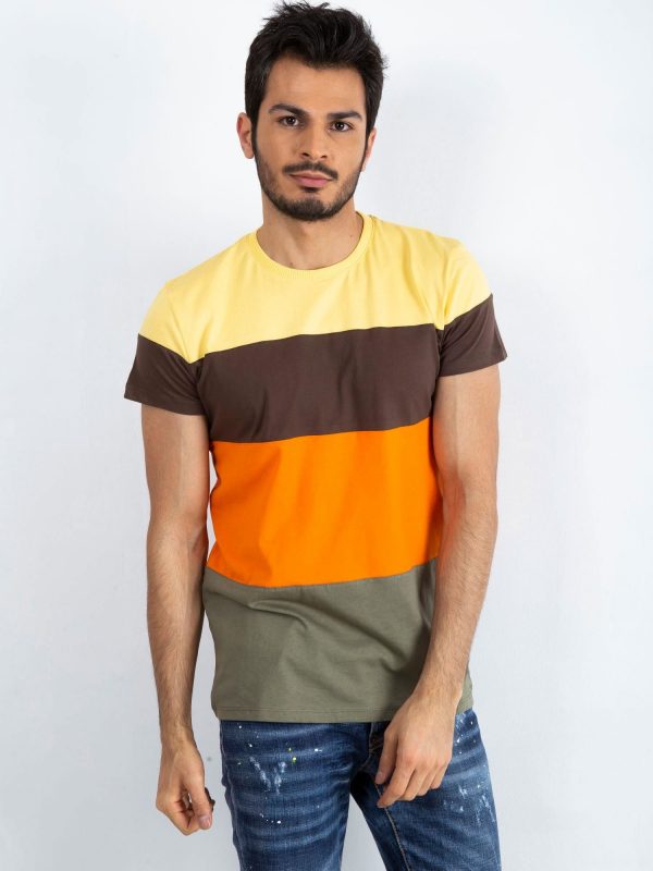 Modify men's yellow and orange t-shirt