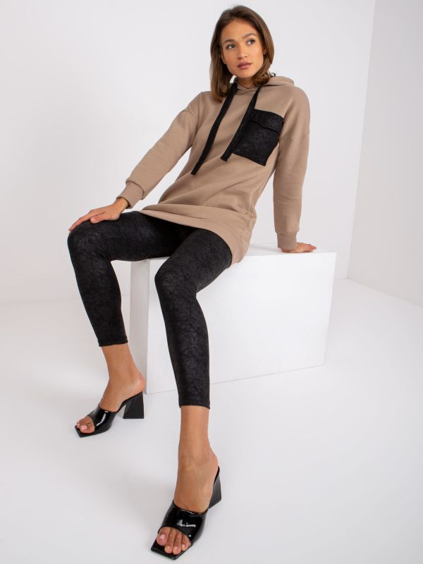 Dark beige tracksuit set with Elba leggings