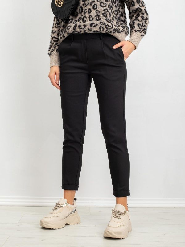 RUE PARIS Black Miley pants