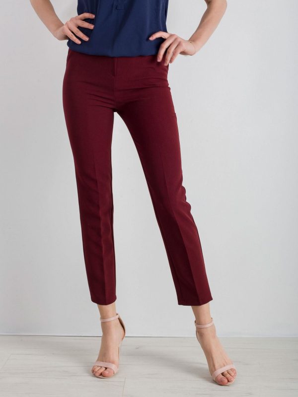 Burgundy classic trousers