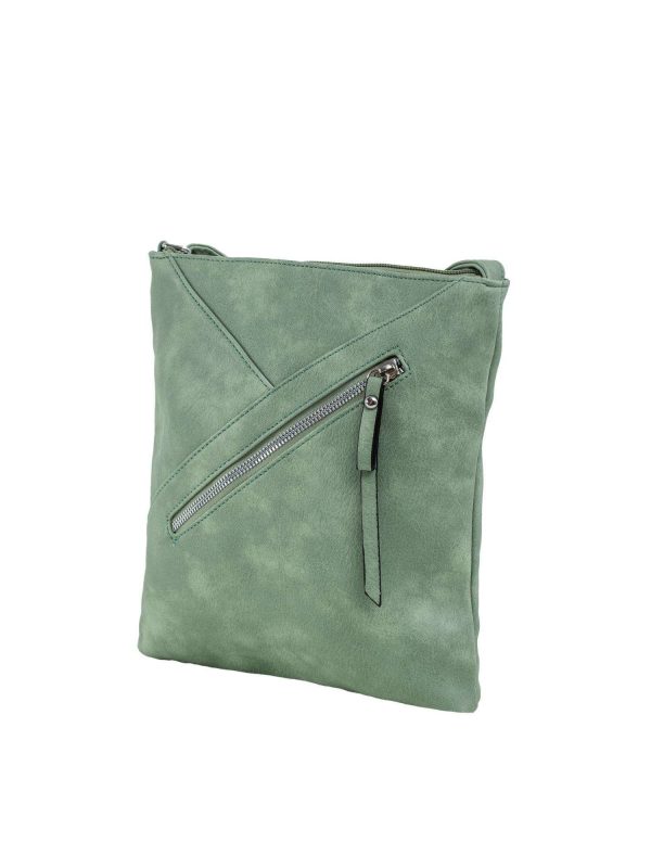 Green bag with adjustable strap