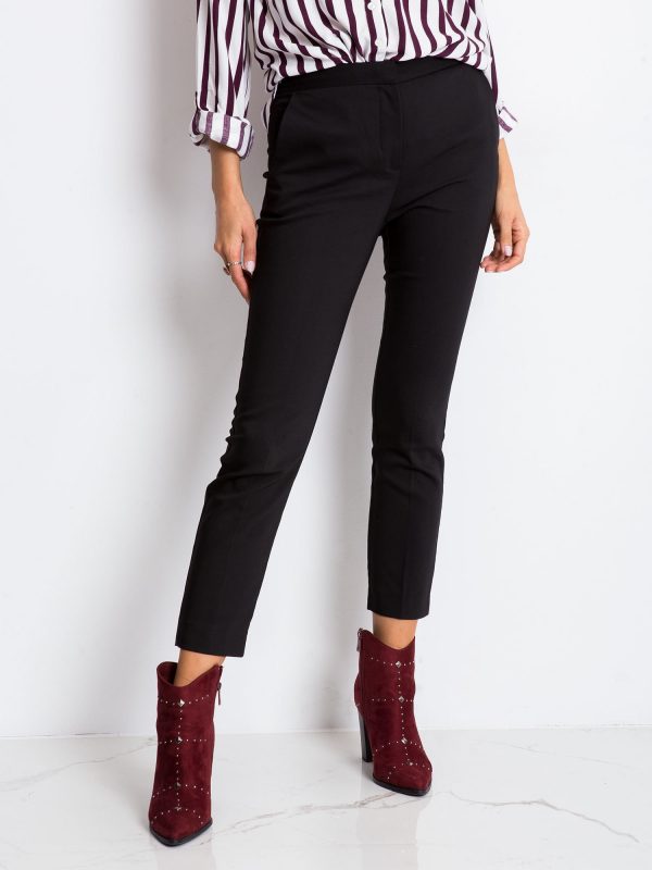 RUE PARIS Black pants Chic