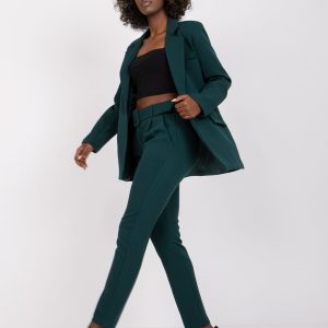 Dark Green Classic Giulia High Waist Pants