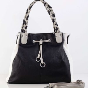 Black bag with braided handles