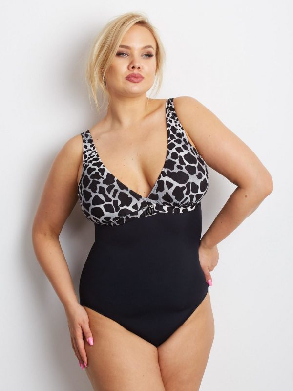 Black Plus Size Swimsuit Modern