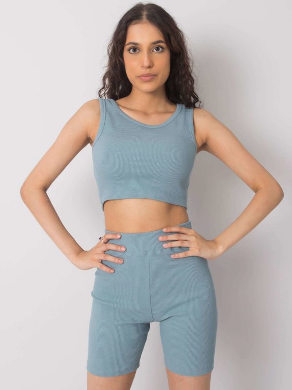 Light blue short top Eveline RUE PARIS