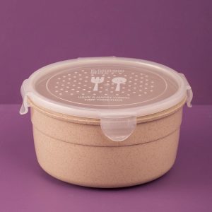 Beige Round Food Container