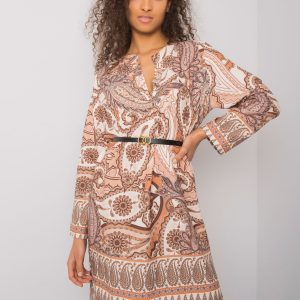 Beige dress with Vancouver print