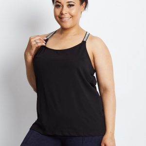 Insignias black plus size top