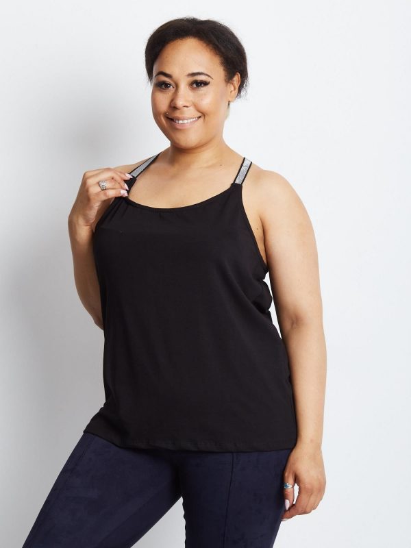 Insignias black plus size top