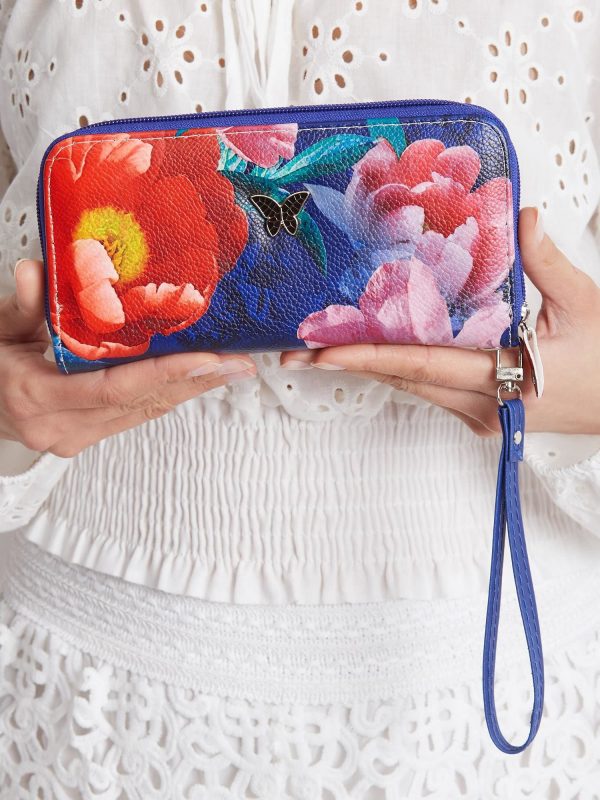 Blue Floral Wallet