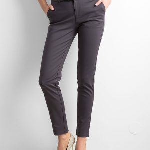 Graphite Elegant Trousers with Belt