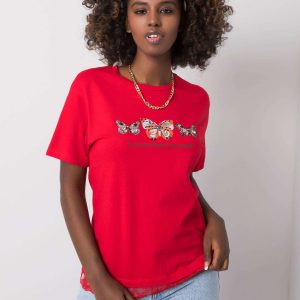 Red Tess Cotton T-Shirt