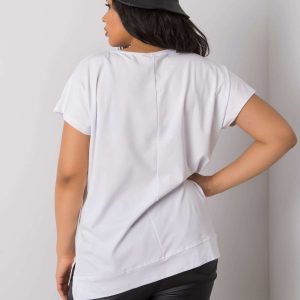 White plus size blouse Shanna