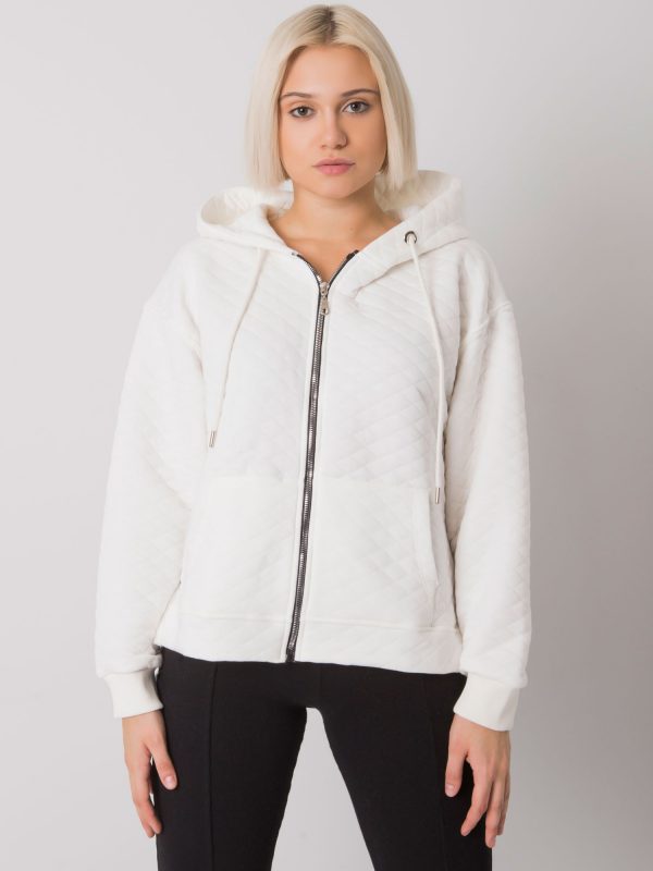 Ecru quilted zipper sweatshirt Arezzo