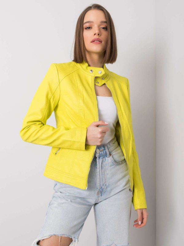 Ellie Lemon Faux Leather Jacket