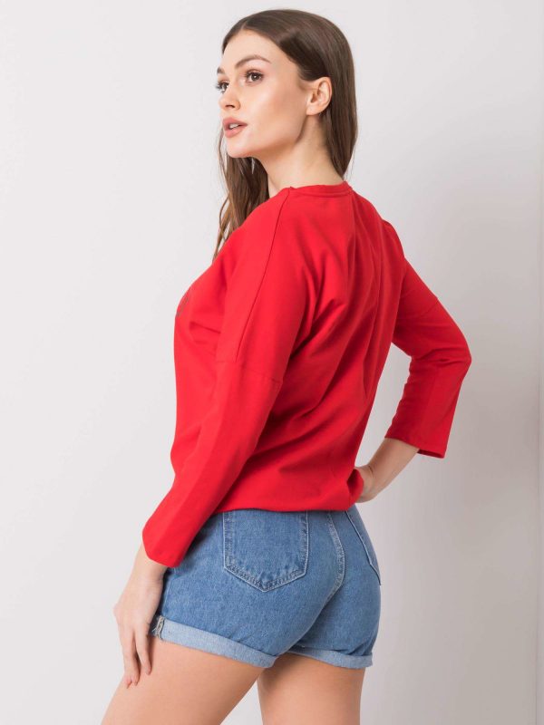 Gladys red blouse