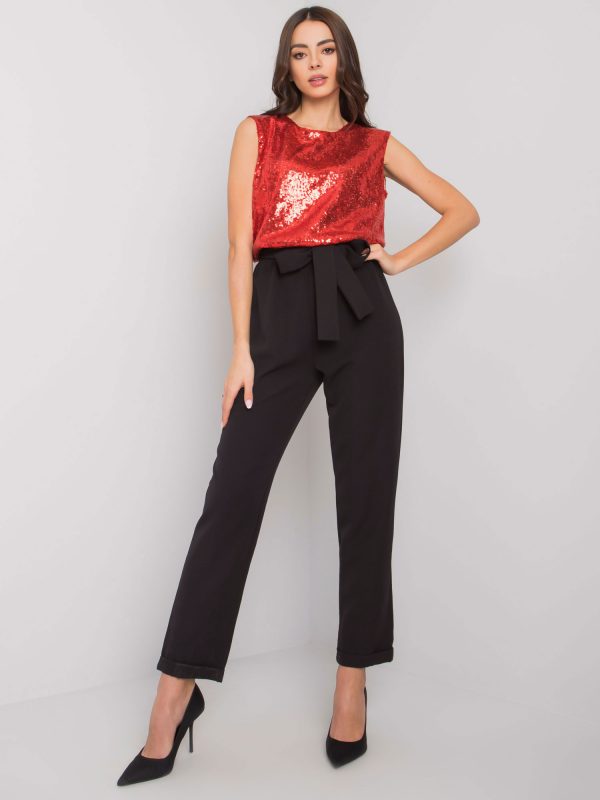 Red elegant jumpsuit with sequins Monterey