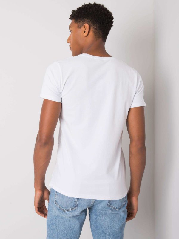 Men's White T-Shirt with Collin Print