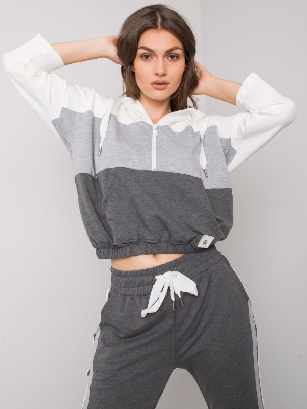 Ecru-grey set with trousers Adhila