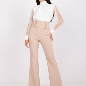 Beige elegant trousers with canty Salerno