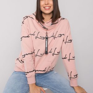 Dirty pink plus size sweatshirt with Jossa pocket