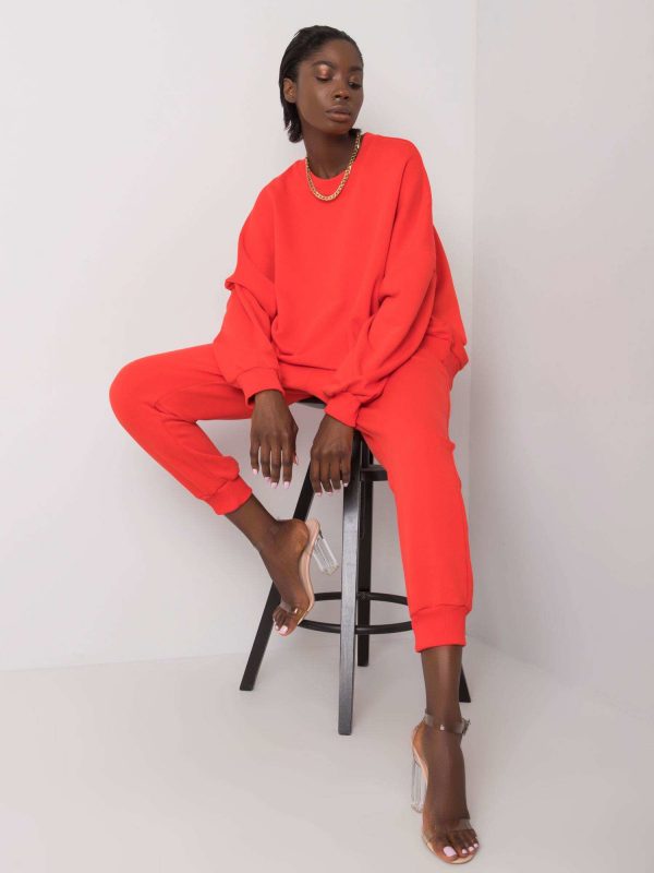 Red sweatsuit set Amandine