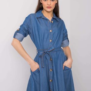 Dark Blue Casual Dress Tabea