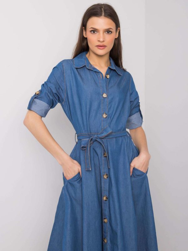 Dark Blue Casual Dress Tabea