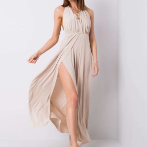 Beige long dress by Leon