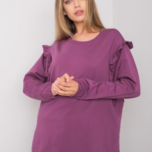 Purple sweatshirt with frills Monserrat