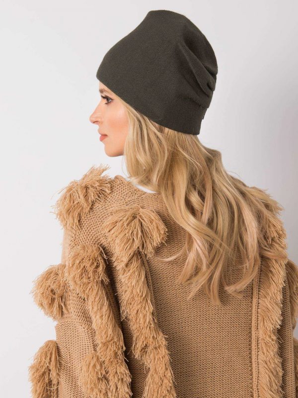 Khaki hat for winter