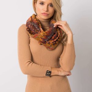 Brown scarf with print