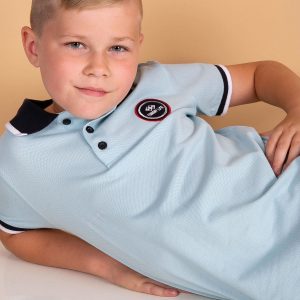 TOMMY LIFE Light Blue Boys' Polo Shirt