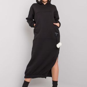 Bilbao Black Long Sweatshirt Dress