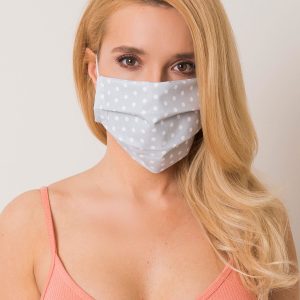 Grey polka dot protective mask