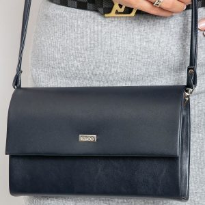 Navy blue clutch bag