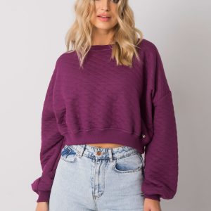 Purple Crystal quilting sweatshirt