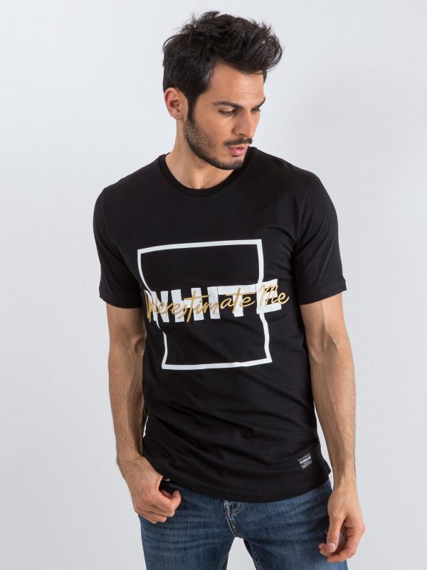 Black men's t-shirt Contrast