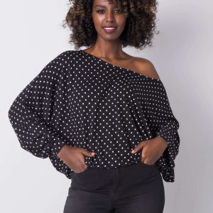 Black polka dot blouse Dallia RUE PARIS