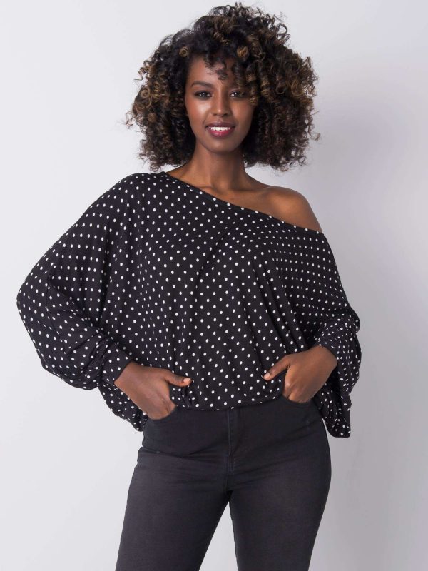 Black polka dot blouse Dallia RUE PARIS