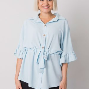 Light blue blouse with binding Marcia RUE PARIS