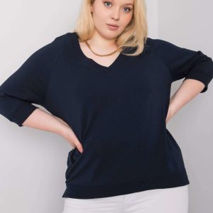 Navy blue plus size sweatshirt Alexandria