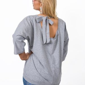 Gray plus size blouse Sophie RUE PARIS