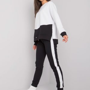 White & Black Two-Piece Cotton Set Seattle RUE PARIS