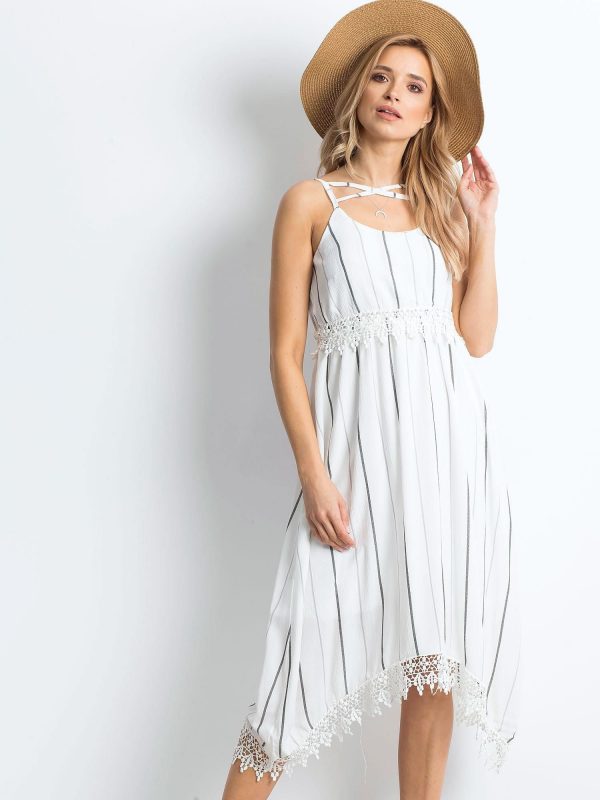 White and graphite Sundance dress