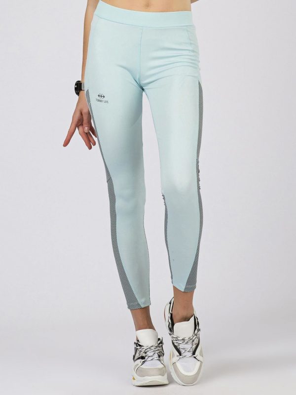 TOMMY LIFE Light Blue Sport Leggings