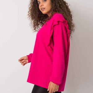 Monserrat fuchsia frills sweatshirt