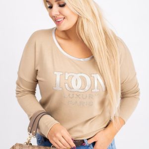 Luxor plus size beige blouse