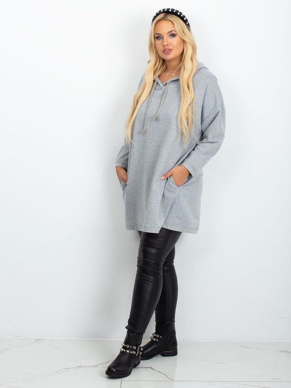 Grey tunic plus size Sonate